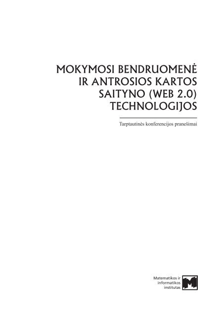 innovation - Informatikos metodologijos skyrius - Matematikos ir ...