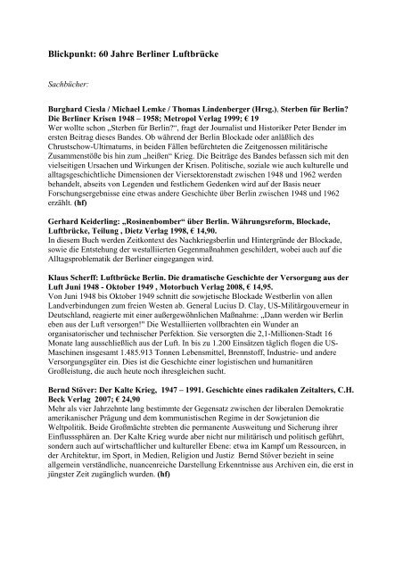 Medienliste G 06/08 - G/Geschichte