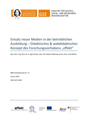 effekt - IBBP - Otto-von-Guericke-Universität Magdeburg