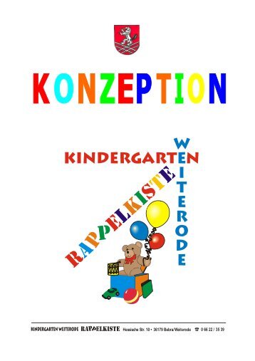 Konzeption Kindergarten Weiterode - Stadt Bebra