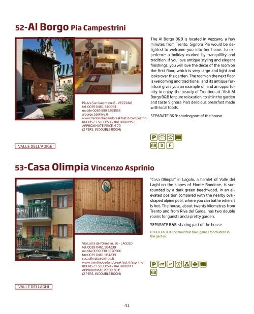 Bed & Breakfast dI QUaLItā - Trentino