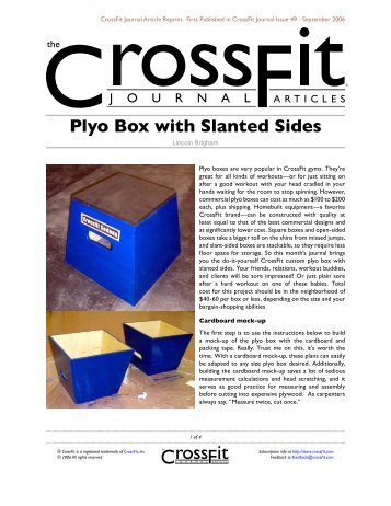Plyo Box with Slanted Sides - CrossFit