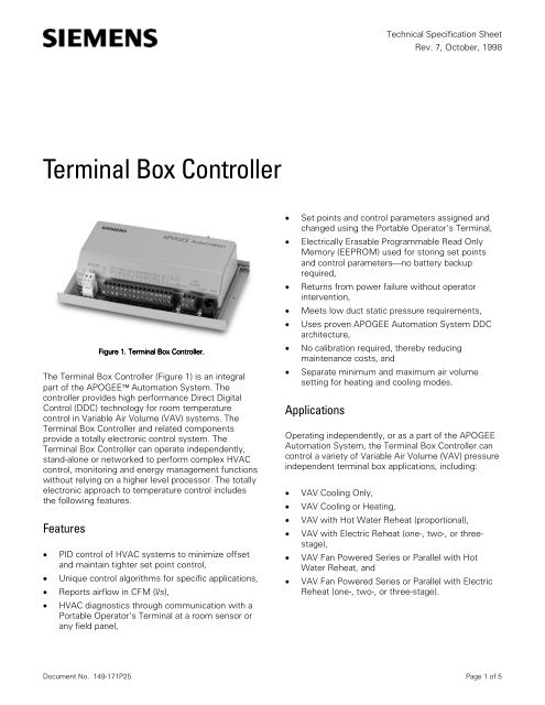 Terminal Box Controller - Siemens