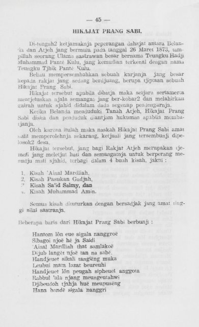 ATJEH jang ka ja Budaja - the Aceh Books website