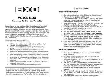 VOICE BOX - Electro-Harmonix