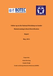 Follow-up on the National Workshop on Gender ... - ENERGIA Africa