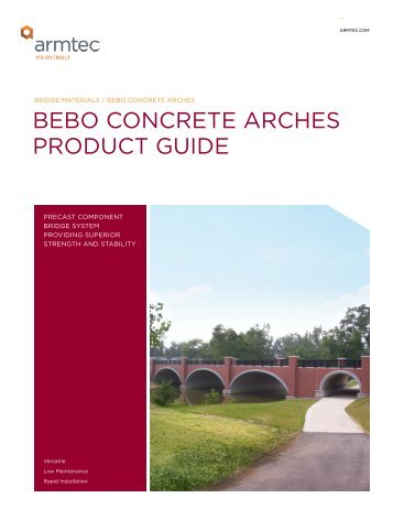 BEBO CONCRETE ARCHES PRODUCT GUIDE - Armtec