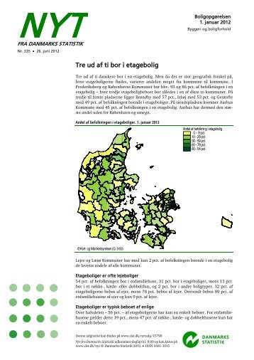 Tre ud af ti bor i etagebolig - Danmarks Statistik