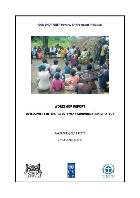 WORKSHOP REPORT - UNDP-UNEP Poverty Environment Initiative