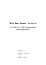 What Does Donna Lee Mean? - Institutionen för musikvetenskap ...