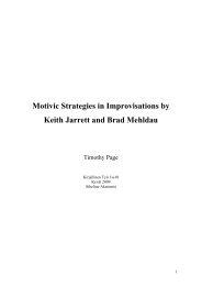 Motivic Strategies in Improvisations by Keith ... - Sibelius-Akatemia