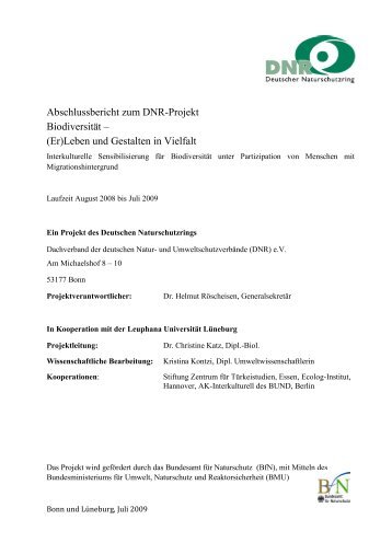 Biodiversität (Er)Leben und Gestalten in Vielfalt - beim DNR