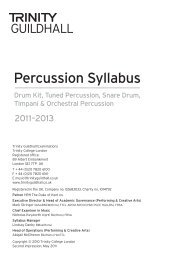 Percussion Syllabus 2011-2013 - Trinity College London
