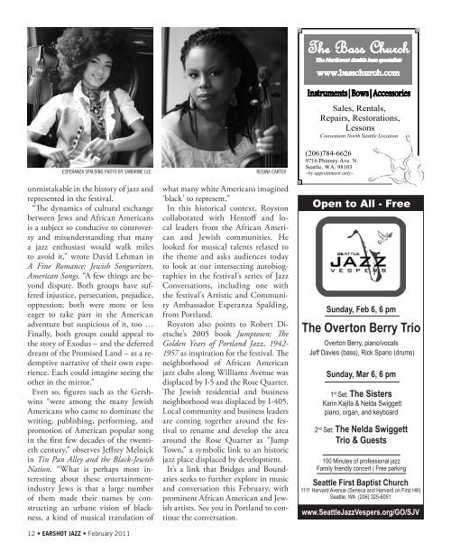 February 2011 issue - Earshot Jazz