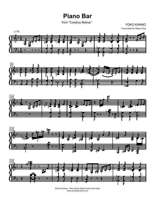Piano Bar (score)