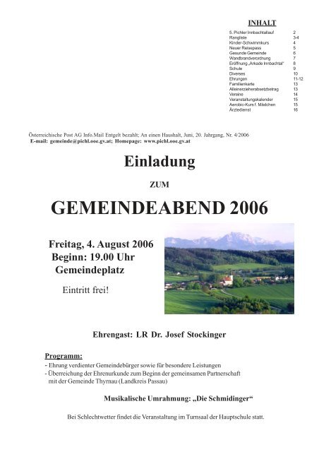 GEMEINDEABEND 2006 - Pichl bei Wels