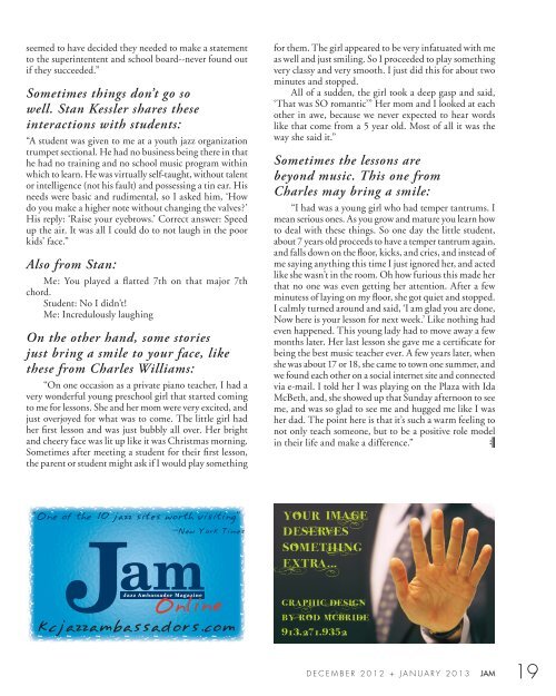 JAM Dec/JAN 2013 - Download now - Kansas City Jazz Ambassadors