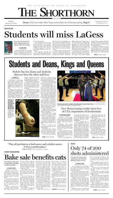 Tuesday, February 15, 2005 - The Shorthorn - The University of ...