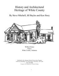 History and Architectural Heritage of White County - Arkansas ...