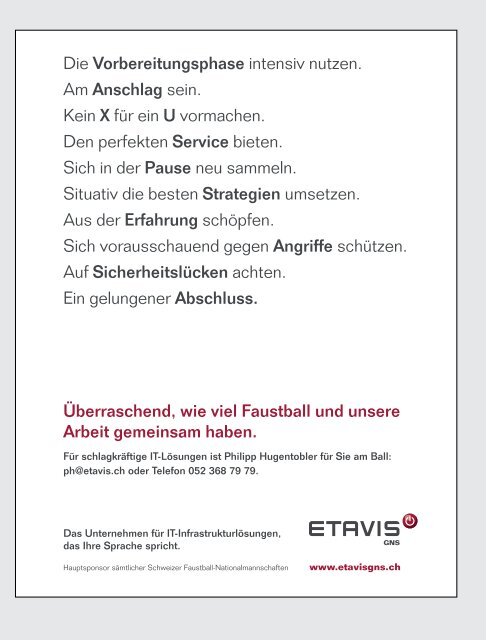 Ein Schützengarten ist überall. - Swiss Faustball