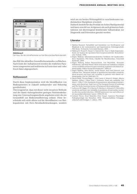 Swiss Medical Informatics SMI 69 - SGMI