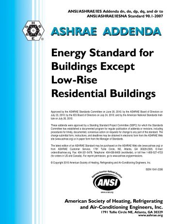 Energy Standard for Buildings Except Low-Rise Residential ... - ashrae