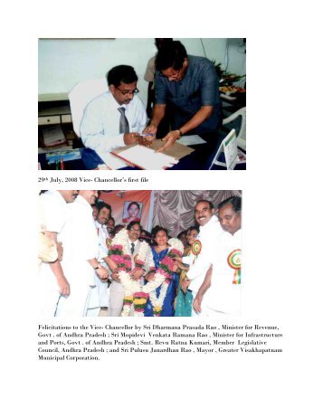 29th July, 2008 Vice - Dr.BR Ambedkar University, Srikakulam