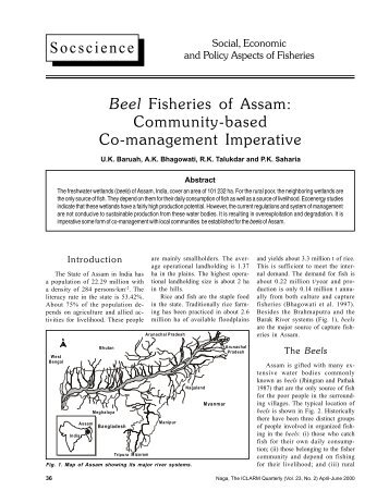 Beel Fisheries of Assam - WorldFish Center