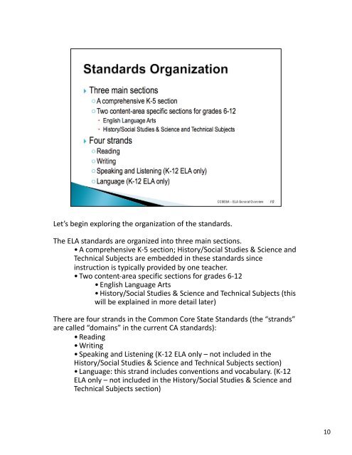 CCSELA General Overview