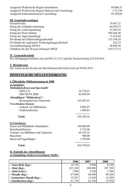 gemeinde bütgenbach bevölkerungswesen standesamt 2008 ...