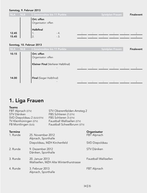 12/13 3 halle e - Swiss Faustball