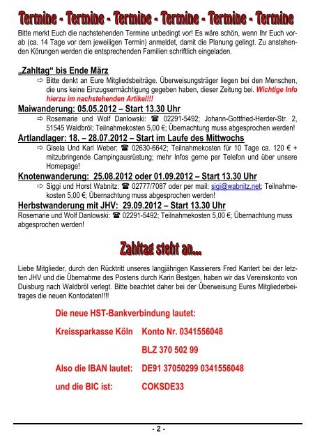 Nr. 139 01/2012 Vereinszeitung der Hovawart ... - HST Stammzucht