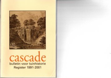 Register 1991-2001 - Tuinhistorisch Genootschap Cascade