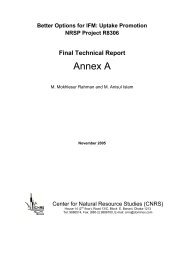 Uptake Promotion NRSP Project R8306 Final Technical Report