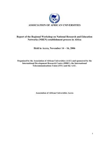 Workshop Report - Association of African Universities