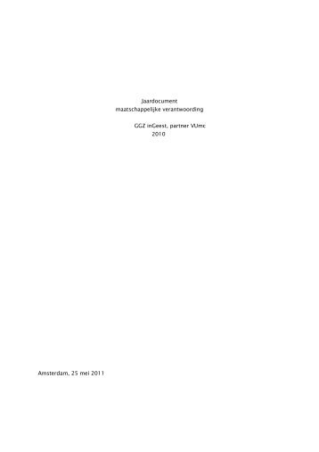Jaardocument GGZ inGeest 2010 (PDF bestand - 281. kilobytes