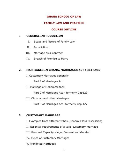 types of marriage pdf