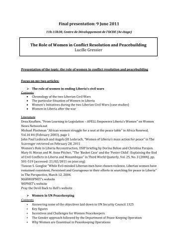 Final presentation: 9 June 2011 The Role of Women in ... - Wikigender