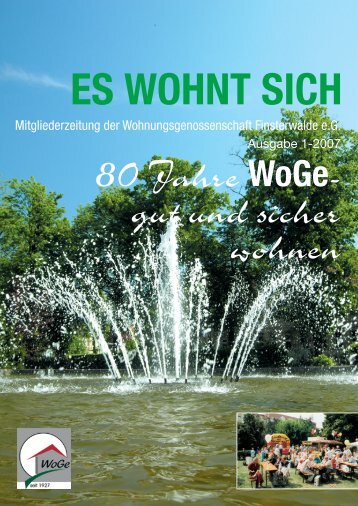 Mitgliederzeitung 07.01 - Wohnungsgenossenschaft Finsterwalde eG