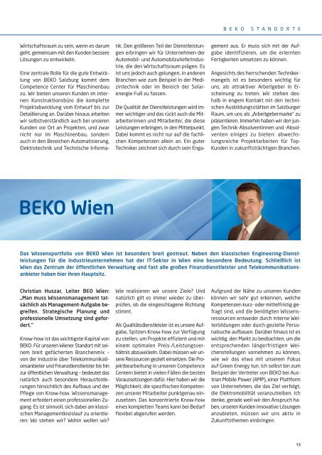 HOW TO KNOW-HOW - BEKO Engineering & Informatik AG