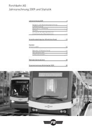 Forchbahn AG Jahresrechnung 2009 und Statistik