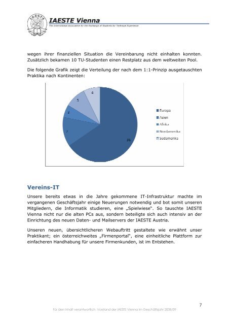 ausländische Praktikanten - IAESTE Vienna - IAESTE Austria