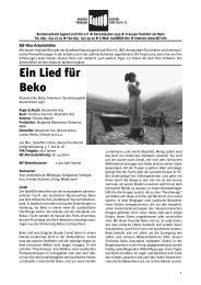 Ein Lied für Beko - BJF-Clubfilmothek