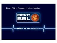 Beko BBL - Relaunch einer Marke - 5. Bayreuther ...