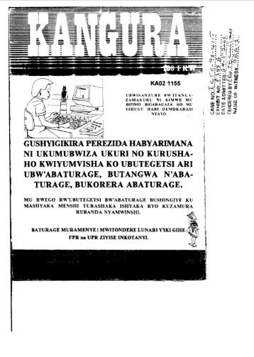 gushyigikira perezida habyarmana ni ukumubwiza ukuri no kurusha