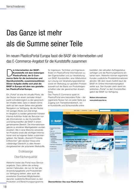 plastics - Das Kunststoff-Magazin der BASF 2/2007