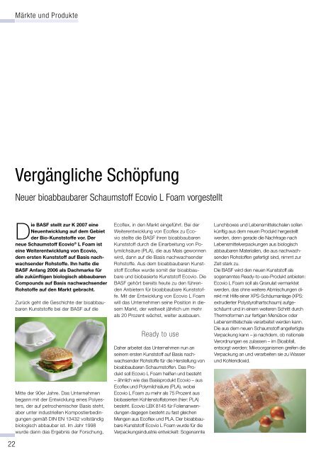 plastics - Das Kunststoff-Magazin der BASF 2/2007