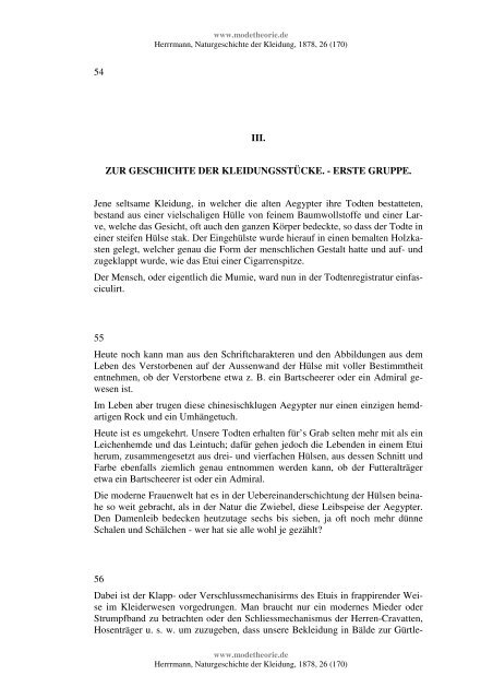 Herrmann, Emanuel Naturgeschichte der Kleidung ... - modetheorie.de