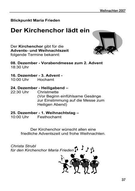 Weihnachtspfarrbrief 2007 - Pfarramt St. Christophorus