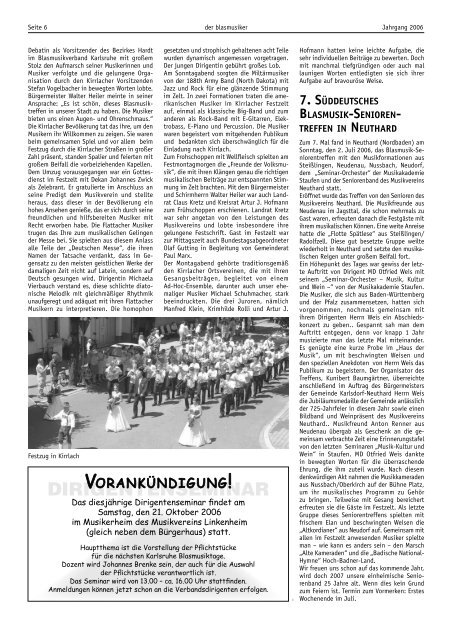 blasmusik und - Blasmusikverband Karlsruhe